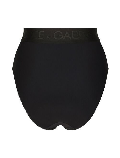 Dolce & Gabbana logo-band high-waisted briefs