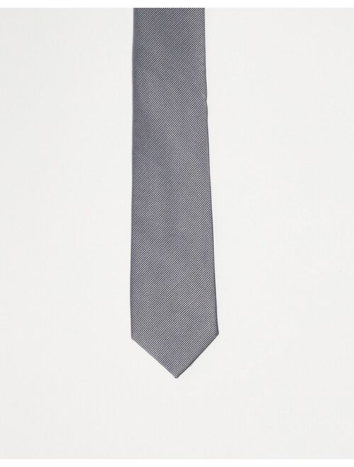 River Island twill tie in gray