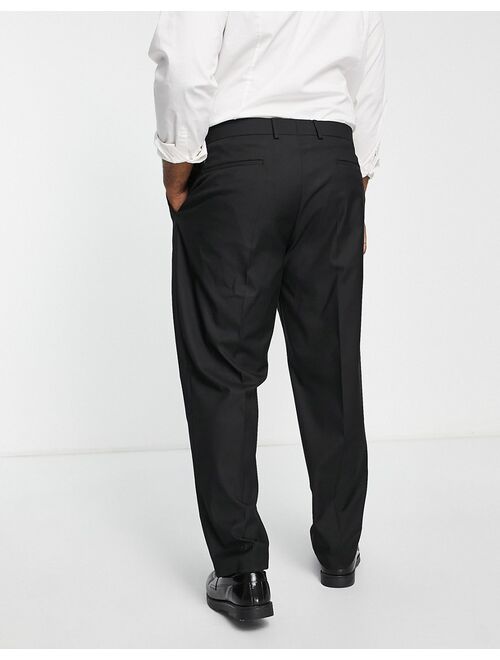 River Island Big & Tall skinny suit pants in black