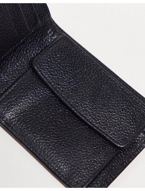 River Island pebbled bifold wallet in black