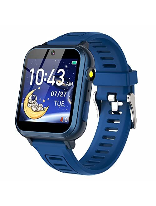 Aiwiep Smart Watch for Kids,Kids Smart Watches Girls with 24 Games Music Player Camera Alarm Clock Calculator Stopwatch 12/24 hr Touch Screen for Kids Age 3-12 Birthday E