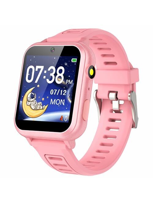 Aiwiep Smart Watch for Kids,Kids Smart Watches Girls with 24 Games Music Player Camera Alarm Clock Calculator Stopwatch 12/24 hr Touch Screen for Kids Age 3-12 Birthday E