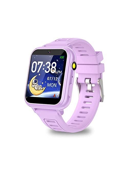 Retysaz Kids Smart Watch,24 Game Smart Watch for Kids, Fashion Smartwatches for Children 3-14 Great Gifts to Girls Boys (Blue)