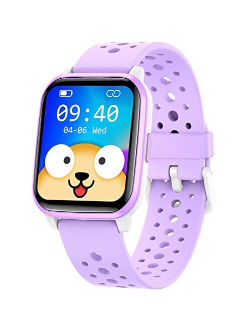 HENGTO Kids Smart Watch for Girls Boys, IP68 Fitness Activity Tracker Watch with Sleep Mode, Pedometers,Waterproof Kids Watch with 20 Sports Modes, Great Gift for Age 6+ 