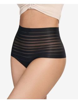 Women's Lace Stripe High-Waisted Cheeky Hipster Panty