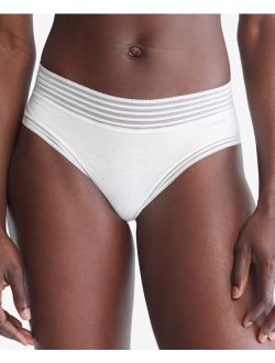 Kingfung 3-6 Pack Women's Invisible Seamless Bikini Underwear Half Back  Coverage Panties