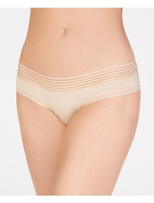 CALVIN KLEIN Striped-Waist Hipster Underwear QD3672