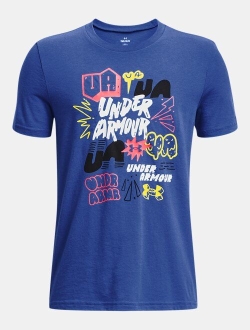 Boys' UA Scattered Brand Short Sleeve