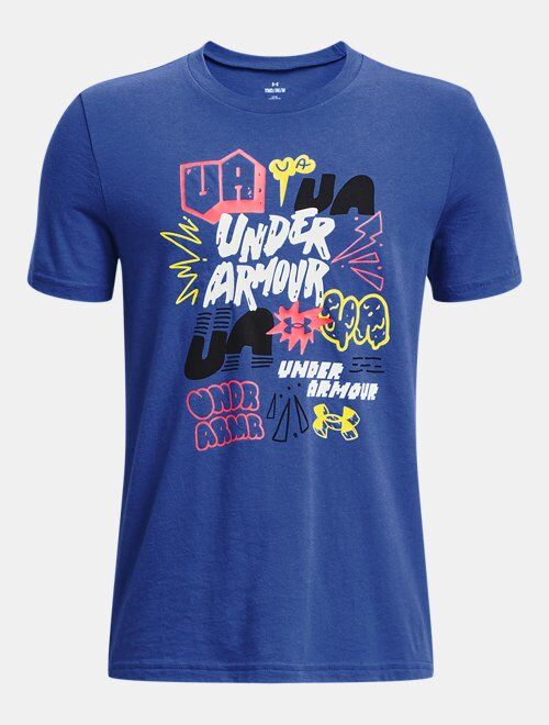 Under Armour Boys' UA Scattered Brand Short Sleeve