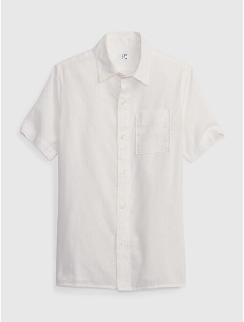 Gap Kids Linen-Cotton Oxford Shirt