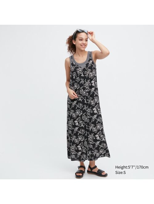 UNIQLO Button Down Camisole Flare Dress