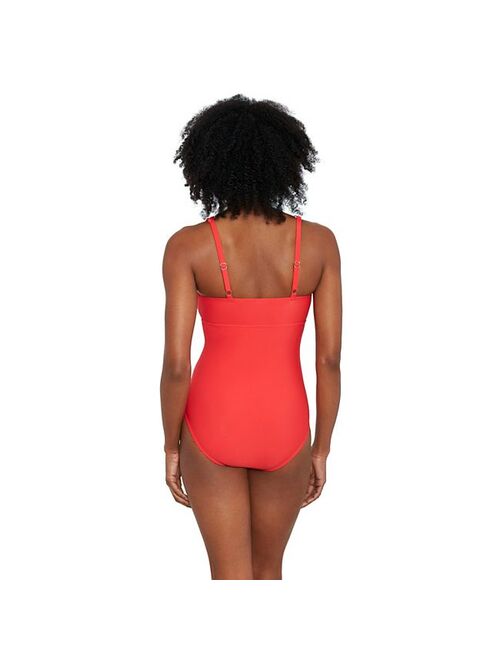 Women's DRAPER JAMES RSVP Double Scalloped One-Piece Swimsuit