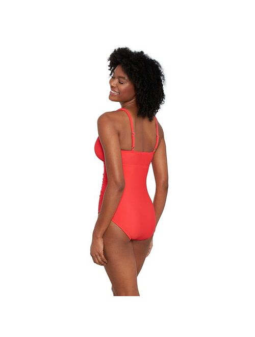 Women's DRAPER JAMES RSVP Double Scalloped One-Piece Swimsuit