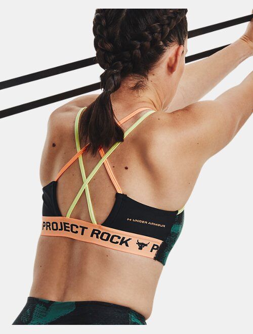 Under Armour Women's Project Rock Crossback Family Printed Sports Bra