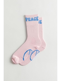 Peace & Love Crew Sock