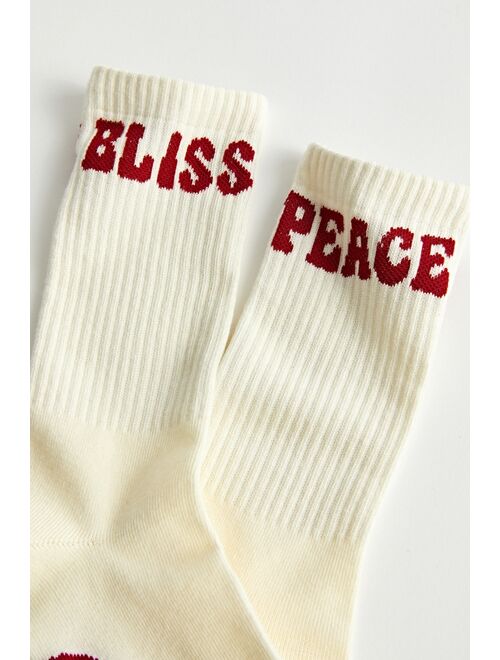 Urban Outfitters Peace & Love Crew Sock