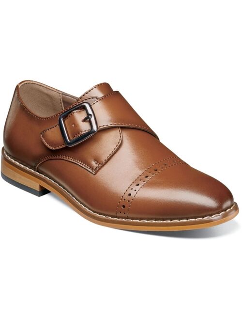 STACY ADAMS Big Boy Desmond Cap Toe Monk Strap Shoe