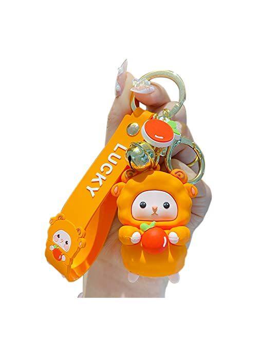 BEXOA Cute Keychain Christmas Gift - New Year Kawaii Lamb Keychains Boy Girl Bag Backpack Charms Women Men Car Key Ring