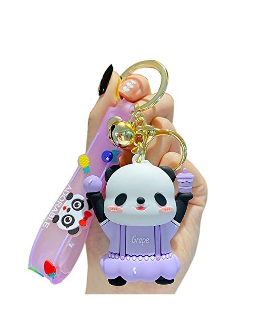 BEXOA Cute Keychain Christmas Gift - New Year Kawaii Keychains Panda Backpack Charms Women Men Car Key Ring