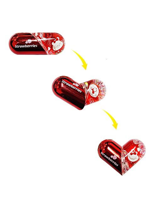 BAROTI Cute Liquid Keychain Kawaii Backpack Charms Keyring Rotation Heart KeyChain