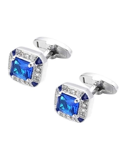 Uniqsum Hexagon Chic Crystal Cufflinks Crystal Gem stone Cuff links