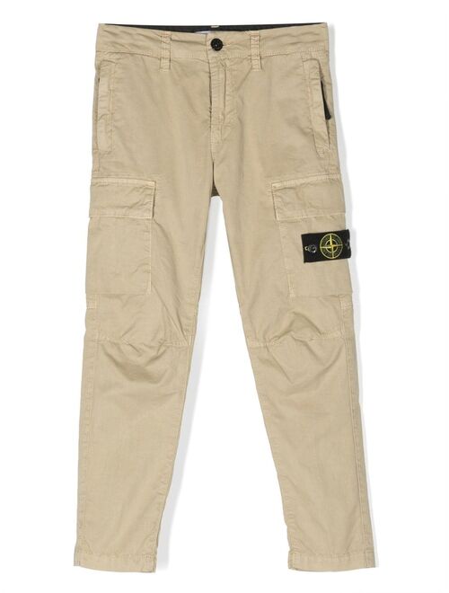 Stone Island Junior Compass-motif cargo trousers