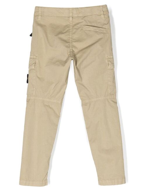 Stone Island Junior Compass-motif cargo trousers