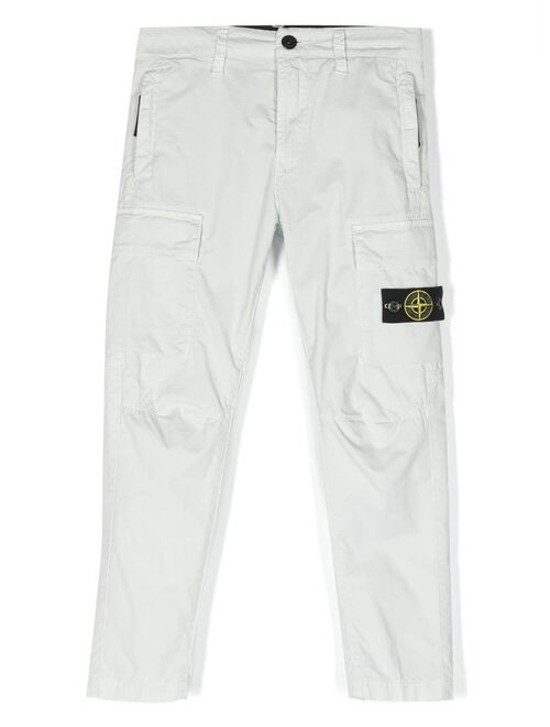 Stone Island Junior Compass-motif cargo trousers