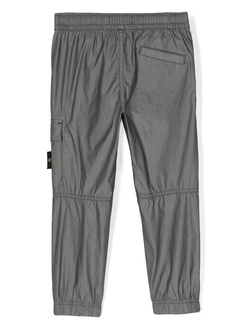 Stone Island Junior logo patch-detail trousers