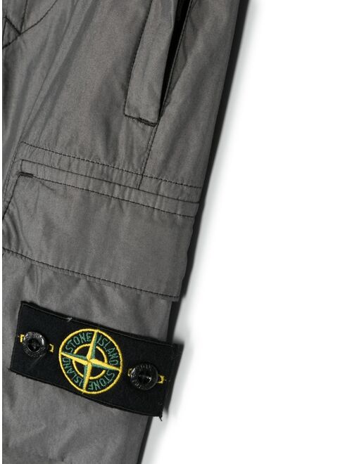 Stone Island Junior logo patch-detail trousers