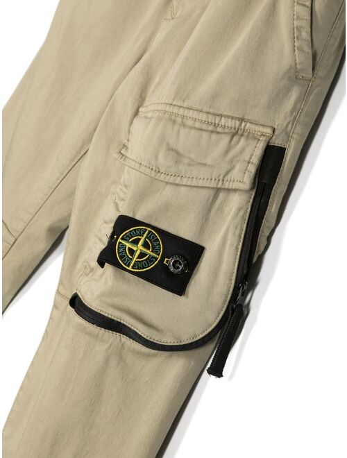 Stone Island Junior Compass-logo cargo pants