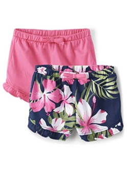 Baby Girls' Pull on Everyday Shorts 2 Pack