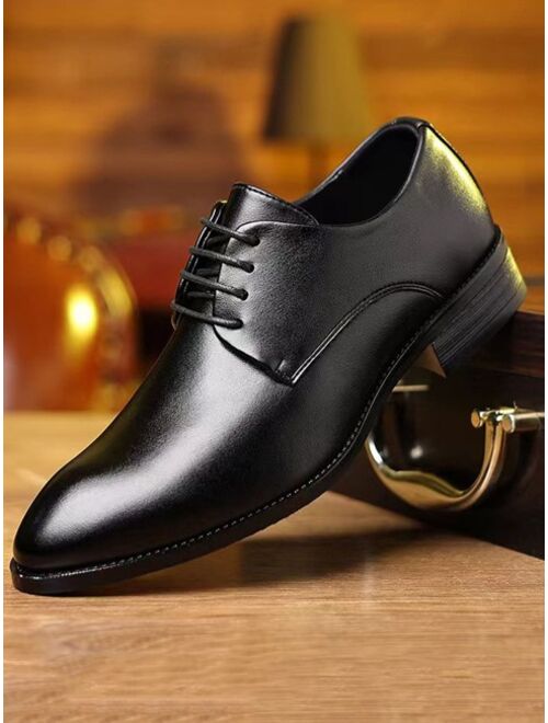 SEGORU Shoes Men Ombre Perforated Detail Lace-up Front Oxford Shoes