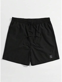 Men Drawstring Waist Shorts