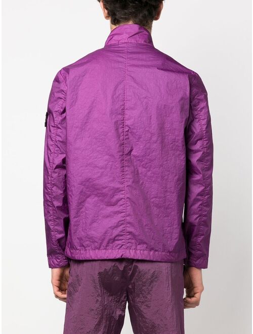 Stone Island logo-patch zip-up jacket