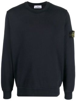 Compass-patch crew-neck sweatshirt