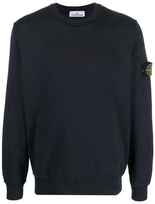 Stone Island Compass-patch crew-neck sweatshirt