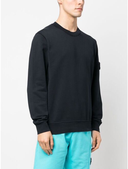 Stone Island Compass-patch crew-neck sweatshirt