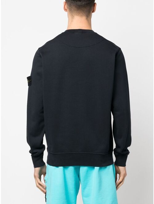 Stone Island Compass-patch crew-neck sweatshirt