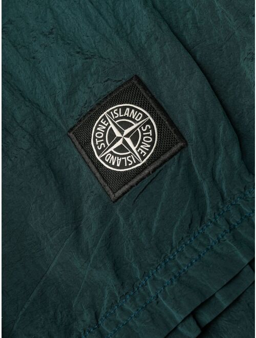 Stone Island embroidered-logo swim shorts