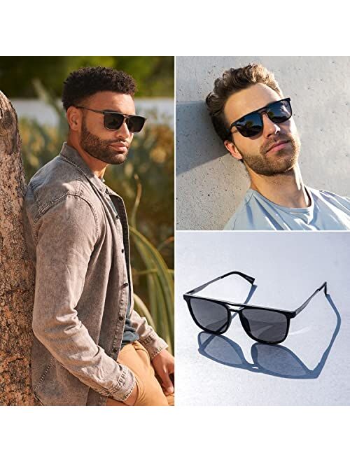 Wearme Pro Premium Polarized Double Bar Sunglasses for Men and Women UVA and UVB