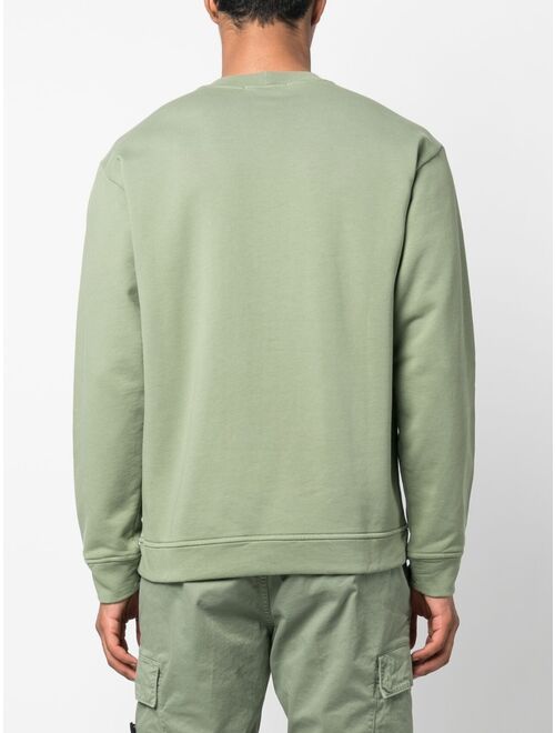 Stone Island Compass-motif logo-print cotton sweatshirt