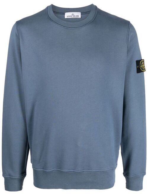 Stone Island Compass-patch crew-neck sweatshirt