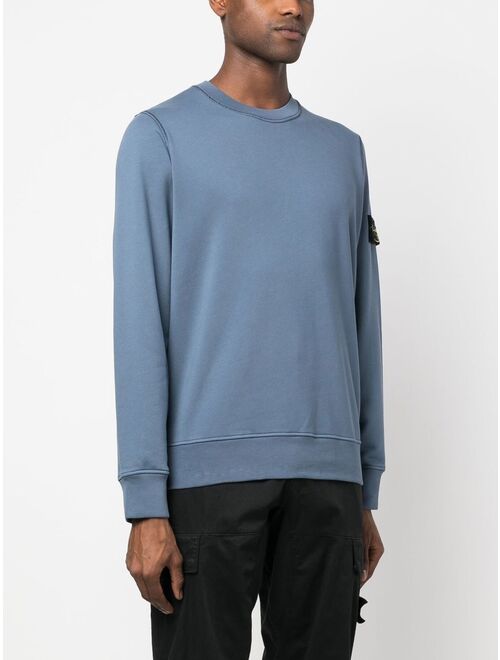 Stone Island Compass-patch crew-neck sweatshirt