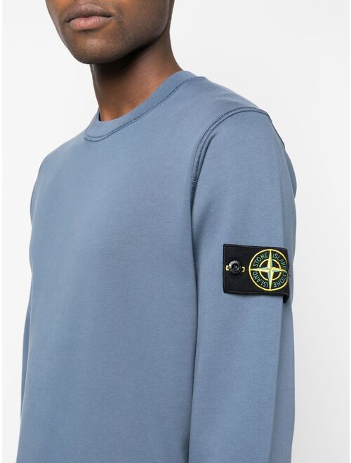 Stone Island Compass-patch crew-neck sweatshirt