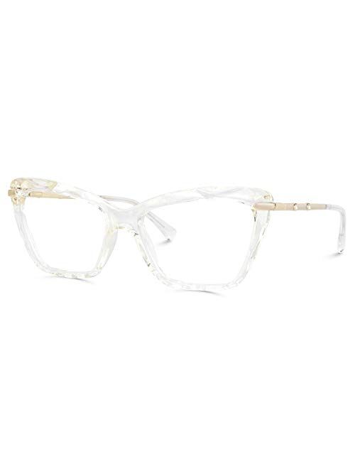 Zeelool Crystal Cat Eye Blue Light Blocking Glasses for Women Juliet VFP0270