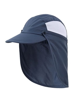 Connectyle Kids Visor Sun Hat with Removable Neck Flap UPF 50+ Baseball Play Cap