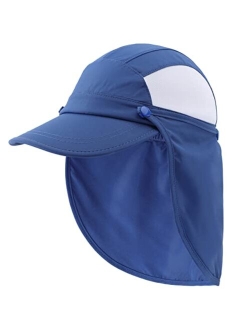 Connectyle Kids Visor Sun Hat with Removable Neck Flap UPF 50+ Baseball Play Cap