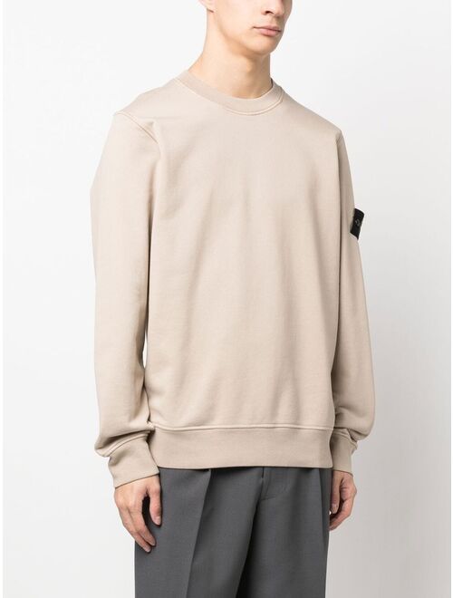 Stone Island Compass-patch crew-neck sweatshirt