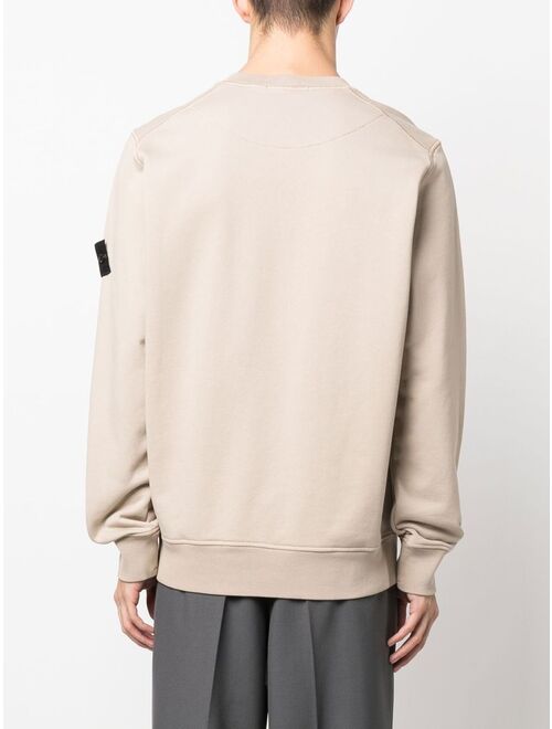 Stone Island Compass-patch crew-neck sweatshirt